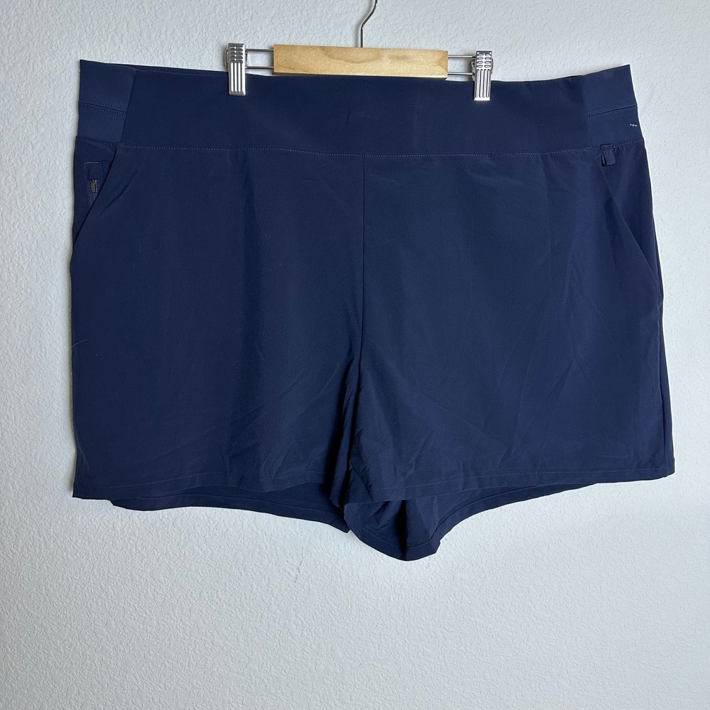 Athleta Brooklyn Short Navy Blue Plus Size 24 Active Travel Hiking Shorts 980393
